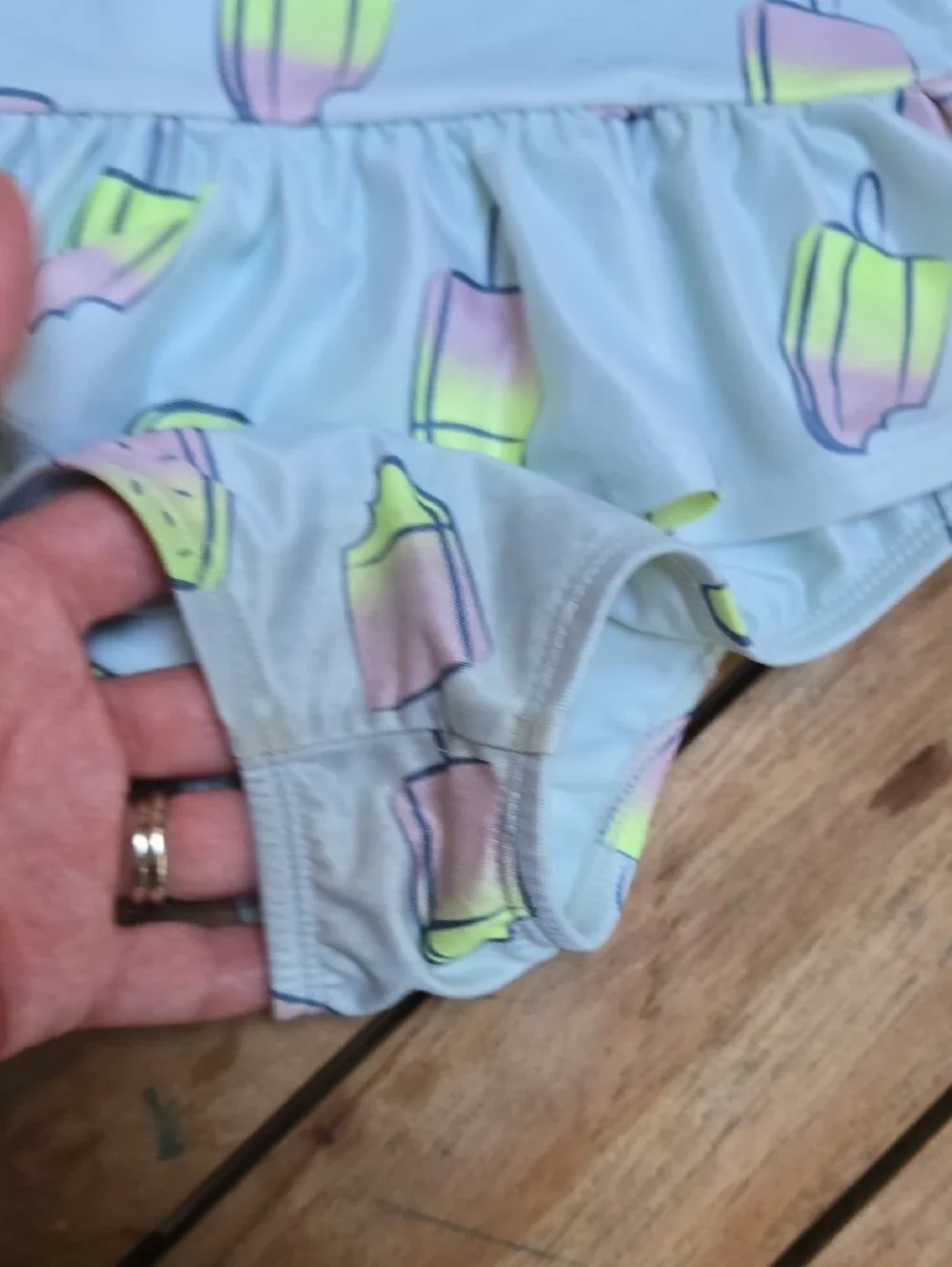 🍡 Baby GAP Light Blue Popsicle Ruffle One-Piece Swimsuit